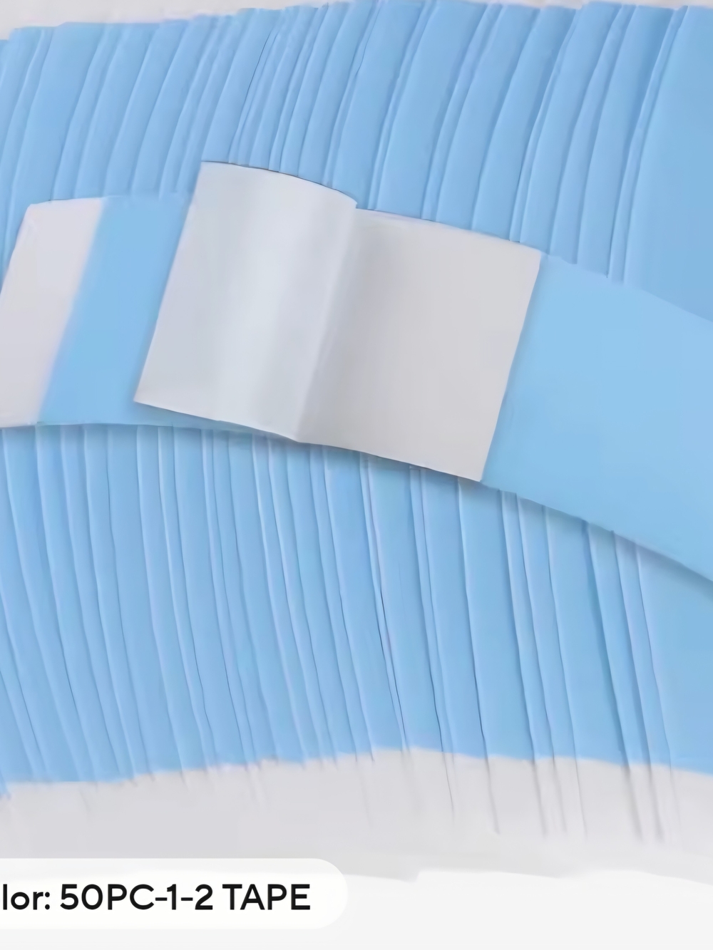 Blue and White Adhesive Hair Ext. Strips 50pcs waterproof hair extensions Strips